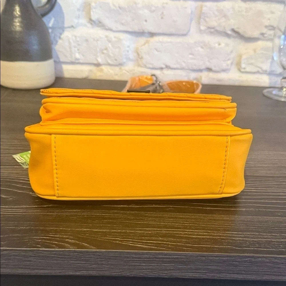 Badgley Mischka Mustard Quilted Crossbody Bag